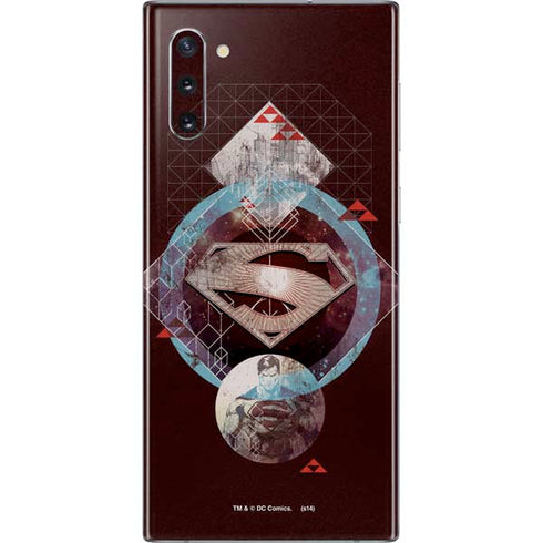 DC Comics Superman Purple Abstract Collage Galaxy Note 10 Skin
